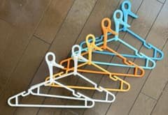 物干しハンガー 6本セット 固定クリップ付き