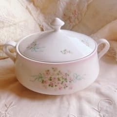 レア♡イマン♡エマ両手鍋陶器マニーローズバスケット薔薇ニトリイケア