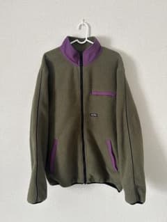 STUSSY フリースジャケット オリーブ・パープルのサムネイル