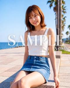 高井AIグラビア美女 デニムミニ ポートレート A4版 AI美女 海辺 デニムミニ 女性ポートレート L判写真 A-0835 - メルカリ