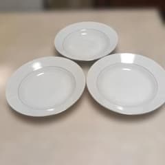 Seyei China レトロ 金縁 シンプル 皿 3枚セット