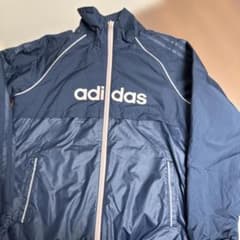 adidas ネイビー フルジップ ウィンドブレーカーのサムネイル