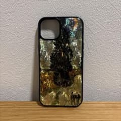 iKins iPhoneケース 天然貝 ゴッホ 糸杉