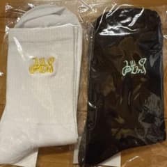 Bimi　ONE-POINT Logo Socks ホワイト ブラックのサムネイル