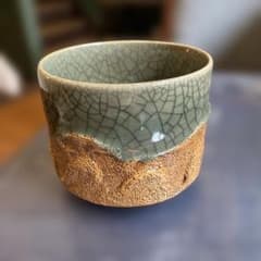 大堀相馬焼 相馬陶徳 青ひび茶碗 茶道具 - メルカリ