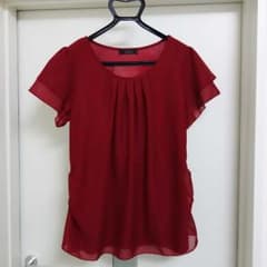 新品　ブラウス　（ダークレッド）のサムネイル