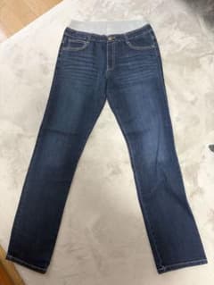 170cm キッズ デニム風 ロングパンツ ウエストリブのサムネイル