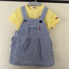 新品未使用☆ミキハウス ジャンバースカートのみのサムネイル