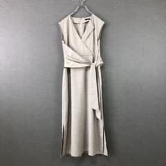 allureville リネンライクワンピース 1 ベージュ ノースリーブ allureville リネンライクワンピース 1 ベージュ ノースリーブ - メルカリ