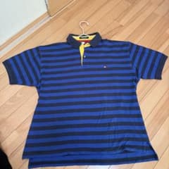 TOMMY HILFIGER 青黒ストライプ ポロシャツのサムネイル