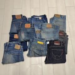 デニムパンツセット まとめ売り リメイク素材 ハンドメイド生地のサムネイル