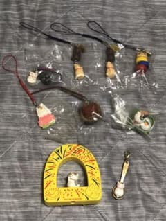 夏目友人帳 日本の民芸 木彫り風コレクション 和菓子 根付け ストラップ