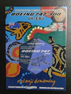 カンタス航空 Airlinertags B747-300 六角形カット カンタス航空 Airlinertags B747-300 六角形カット - メルカリ