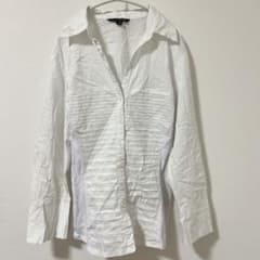 ZAC & RACHEL ピンタック ブラウス シャツ ホワイト XL