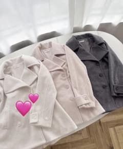 evelyn シャギービックカラーPコート オフホワイト♥ - メルカリ