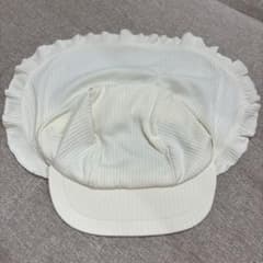 mamaraku 水泳帽 Mサイズ ホワイト フリルのサムネイル