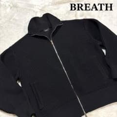【未使用級】BREATH ニット ジップ パーカー ブラックのサムネイル