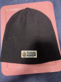 A BATHING APE エイプ ニットキャップ ブラック - メルカリ