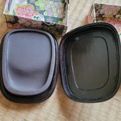 木製 書道用具 黒 長方形 箱付きのサムネイル