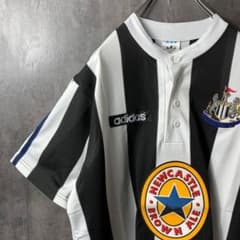 【★ニューカッスル】 アディダス 95シーズン サッカー ゲームシャツ 2XL ☆ニューカッスル】 アディダス 95シーズン サッカー ゲーム