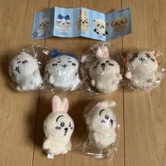 신품 치이카와 앉아 봉제인형 2 벌레 토끼 등 4종 6점 세트