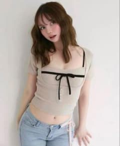 andmary Natalie ribbon set beige F - メルカリ