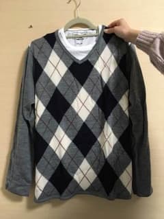 COMME CA ISM  アーガイルニットのサムネイル