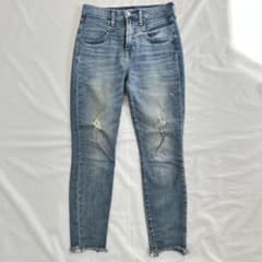 GAP ハイウエスト スキニーデニム ダメージ加工 カットオフ ストレッチ