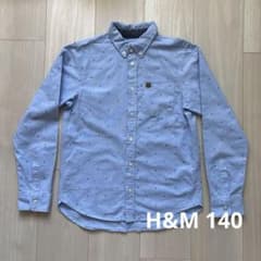 H&M L.O.G.G. 長袖シャツ 140cm 星柄　キッズ　男の子　10歳のサムネイル