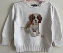 ラルフローレン ニット セーター ドッグ 犬 2T 90 95 100 - メルカリ