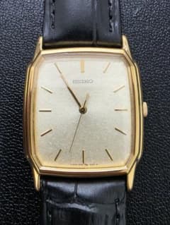 ✨新品電池・美品✨セイコー スクエア 腕時計 メンズ ドレス タンク ゴールドのサムネイル