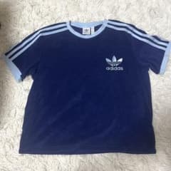 adidas ベロア Tシャツ ネイビーのサムネイル