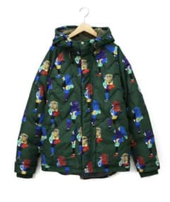 ポリ昇華プリントシームレスダウンパーカ ゴースローキャラバン総柄 ダウン キルテのサムネイル
