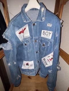 BOY LONDON デニムジャケット ダメージ加工 | Mercari