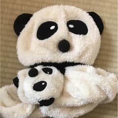 パンダ 帽子 マフラー ベビー キッズのサムネイル