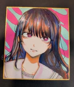 ロング女の子 色紙 イラストのサムネイル
