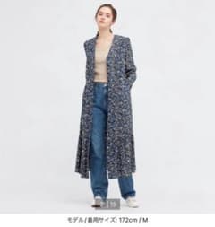 UNIQLO プリントVネックプリントワンピース　Mのサムネイル