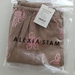 新品未開封☆ALEXIA STAM フラワー柄リネンパンツ ブラウン S - メルカリ