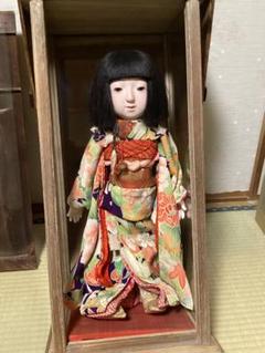 市松人形 ビスクドール 縮緬金襴緞子抱き人形 フィギュリン 美品