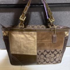 【希少】COACH コーチ シグネチャー パッチワーク ハンドバッグ 8F69 希少】COACH コーチ シグネチャー パッチワーク ハンドバッグ 8F69