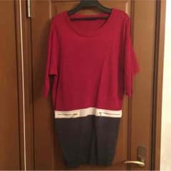 新品 赤ワンピのサムネイル