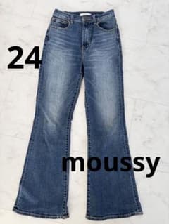 【美品】MOUSSY ハイウエスト フレアデニムパンツ 24inchのサムネイル