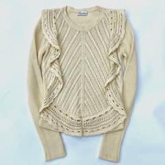 RED VALENTINO レッドヴァレンティノ フリルデザイン ケーブルニット