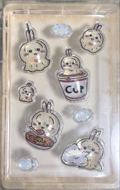 【匿名配送】うさぎ キャラクター ホログラム　ぷくぷくシール