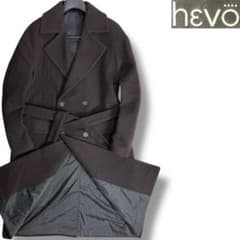 J7112美品 イーヴォ ブリンディジダブルベルテッドコート ダーク