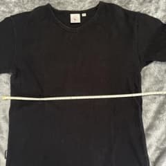 AVIREX ワッフル素材 Vネック Tシャツ ブラック Mのサムネイル