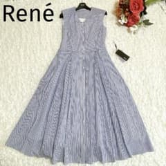 新品✨2025年モデル René ルネ ストライプ柄 ワンピース パールボタン 新品✨2025年モデル René ルネ ストライプ柄 ワンピース パールボタン