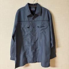 【美品】SIDE FIELD ワークシャツ 3L ネイビー すっきりシルエットのサムネイル