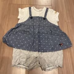 美品　ミキハウス　ダブルビー　ロンパース　70㎝のサムネイル
