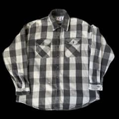 90s USA製 Prentiss ブラック グレー ヘビネル ネルシャツ XL - メルカリ